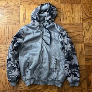 Sweat Suit jacket has a fleece lining